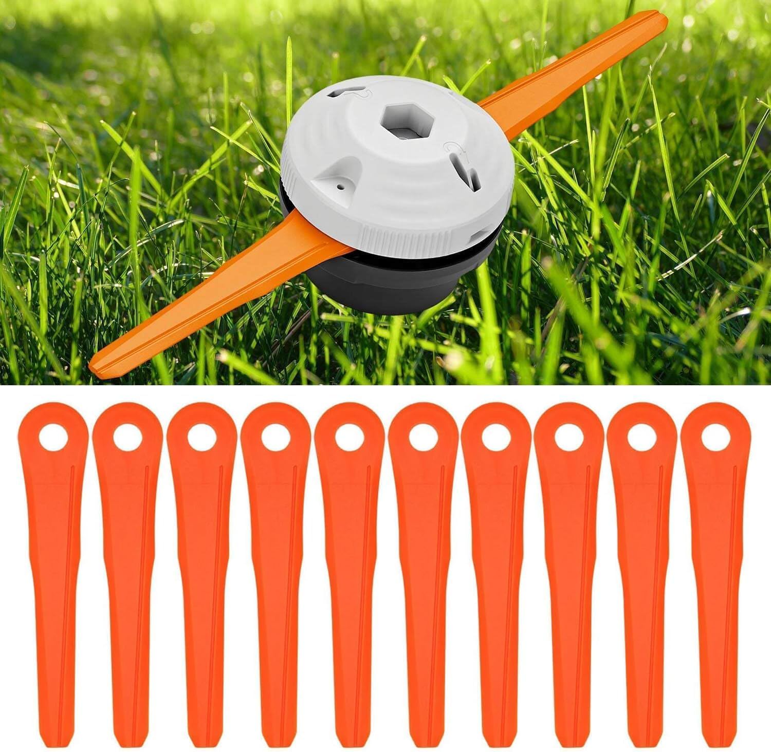 24 coltelli in plastica per Stihl Polycut 6-2, 6-3, 7-3, 28-2, 48-2, 40020071000, lama di ricambio per tagliaerba