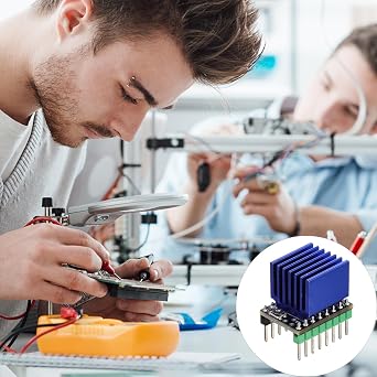 Kichvoe 4 Sets Stepper Motor Drive Module Silent Driver with Independent Operation Compatible with 3d Printer Electronics Plastic and Metal Materials for 3d Printing