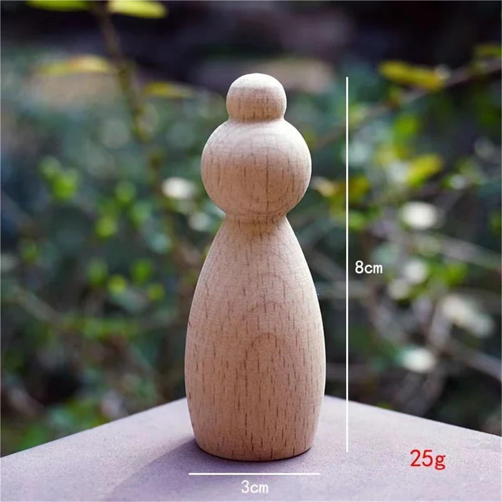 Muñecas de Madera Peg 20 piezas de decoración Madera, artesanías, formas sin terminar, muñecas con clavija Diy for del hogar pintada(Size 1)