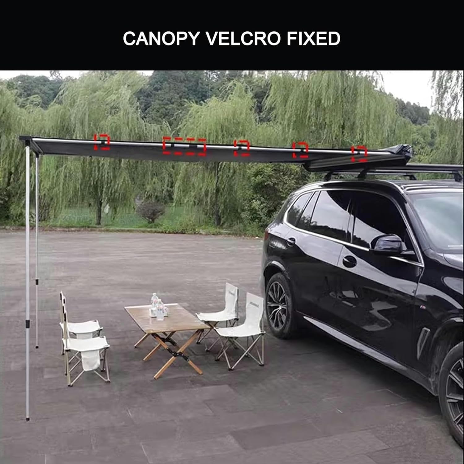 Car Tent Camping, Pull-Out Vehicle Awning, Retractable Car Side Awning, Ideal for Camping, Roadtrips, Outdoor Trips, Travel, Expedition, RV, Camper, 4x4 and SUV,Complete Car Awning ( Size : 200*300/20