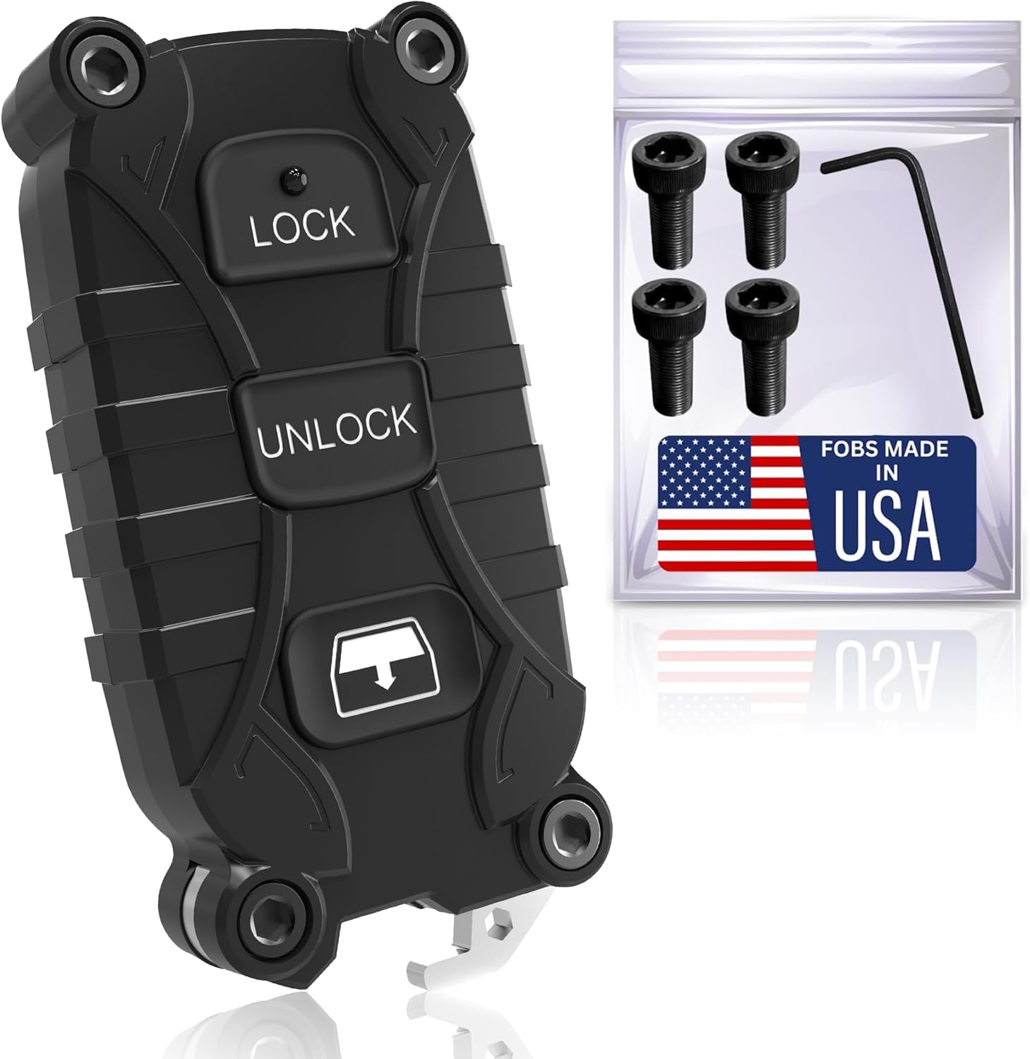 Toyota 4Runner 1996-2009 Key Fob - Heavy Duty 3 Button - Also fits Highlander 2004-2007. Lock Unlock Panic - Housing Case with Bottle Opener -No Electronics Included - (Black, 3 Button)