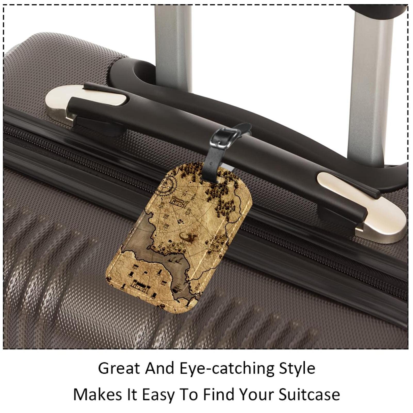 CUIR PU ÉTIQUETTES de bagages de voyage Porte-étiquette d'adresse de