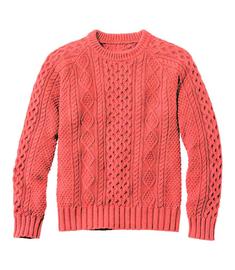 Men's Crew Neck Knit Sweater - Young Adults' Casual Stylish Thickened Hand-Knit Wool Innerwear Solid Unisex Woven Tops