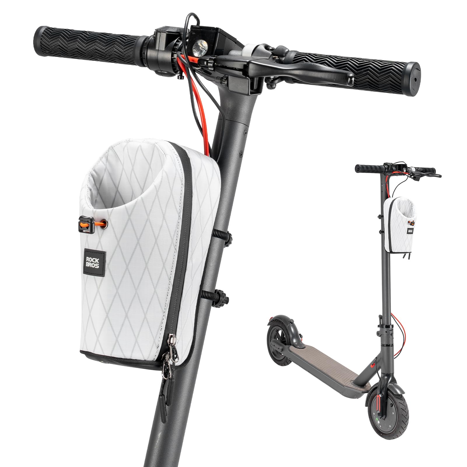 ROCKBROS Electric Scooter Bag, Bike Handlebar Bag Water Bottle Holder