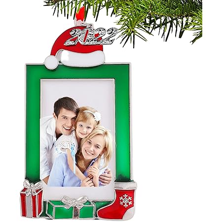 2022 Christmas Frame Ornament Hallmark Hallmark Keepsake Christmas Ornament 2022, Peak Happiness Picture Frame,  Metal : Home & Kitchen