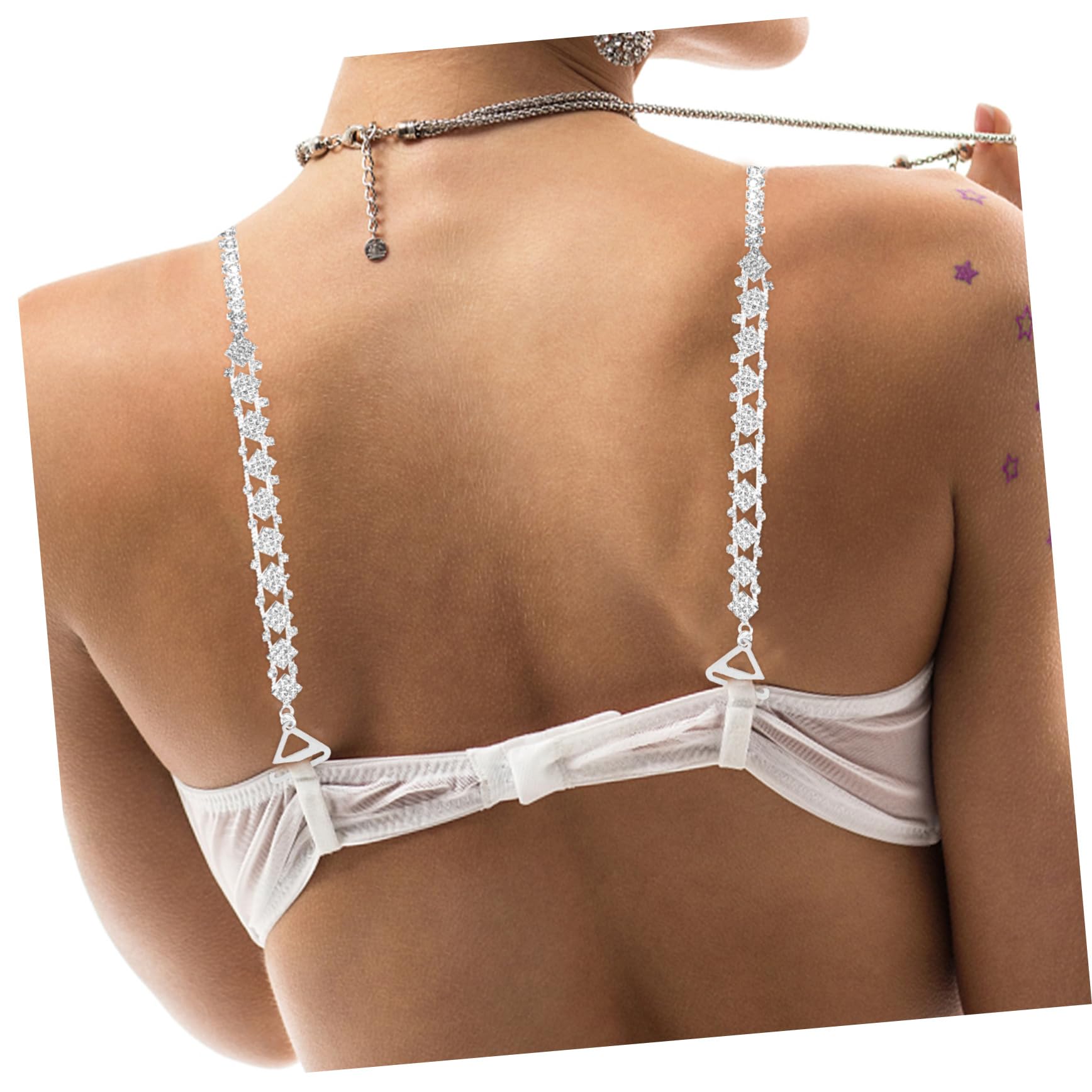 Beaupretty Rhinestones Invisibles Para Espalda Accesorios Elegantes Para Fiesta Novia