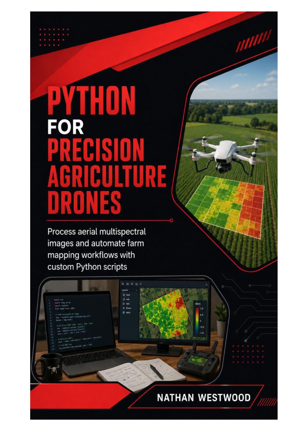 Python for Precision Agriculture Drones: Process Aerial Multispectral Images and Automate Farm Mapping Workflows with Custom Python Scripts