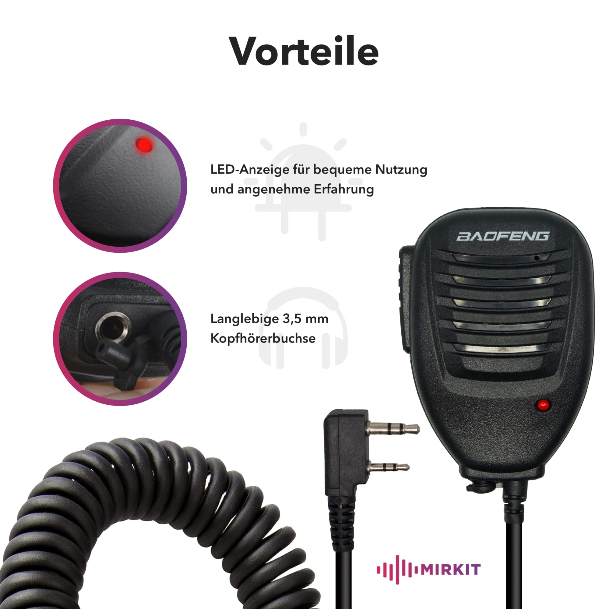 Mirkit Głośnik mikrofon do UV-mk5, UV-mk…