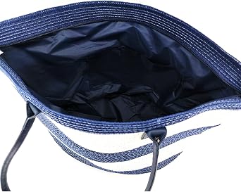 We We Large Canvas Straw Beach Pool Bag Waterproof Beach Tote Bags for Women Travel Shoulder Handbag
