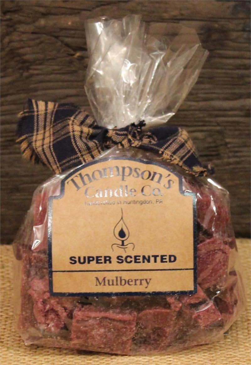 Thompson’s Candle Co. Super Scented Mulberry Wax Crumbles – 6 oz Handcrafted Paraffin Wax Melts, Fruity & Sweet Home Fragrance, Made in the USA