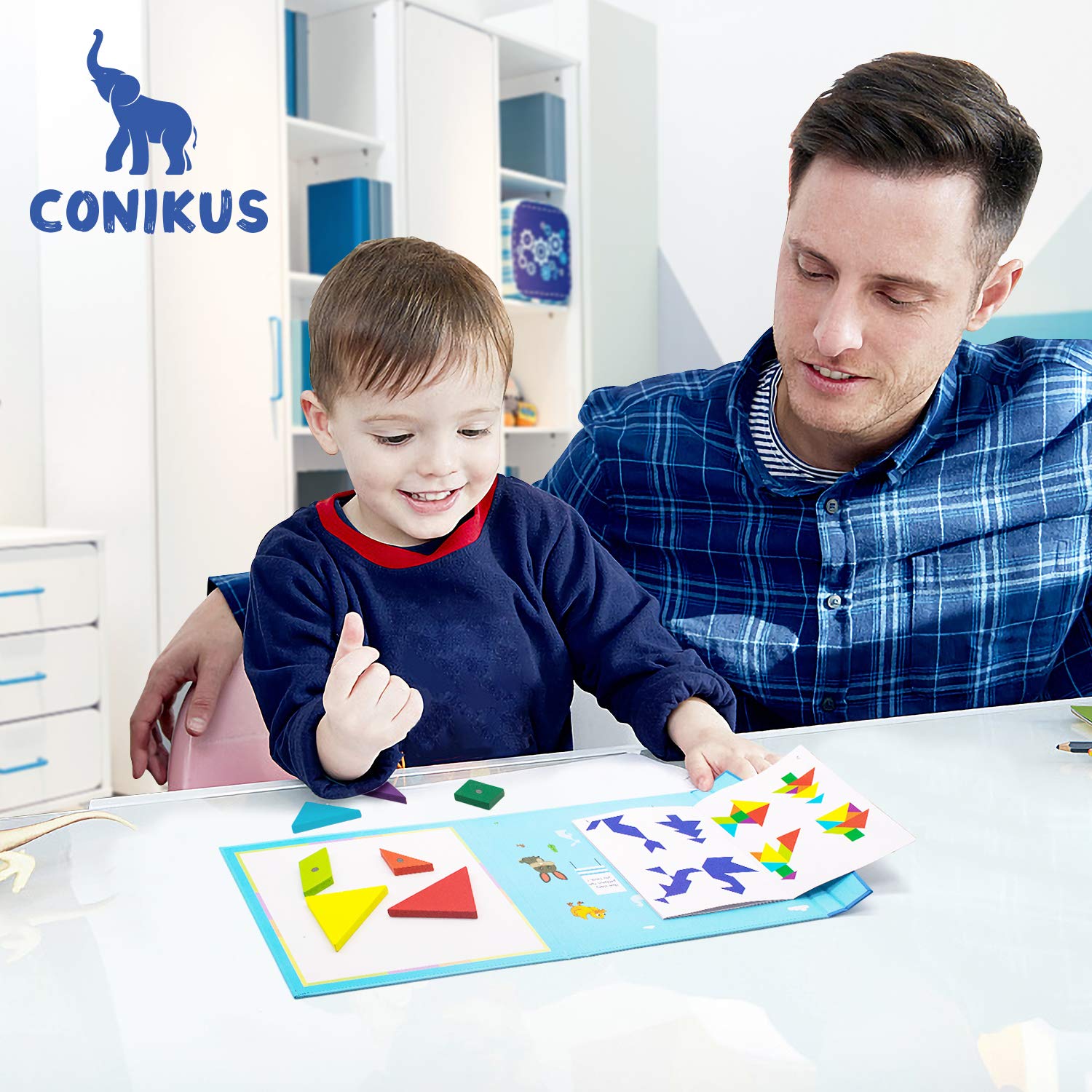 Buy Conikus Tangrams for Kids Wooden Pattern Tangram Puzzle