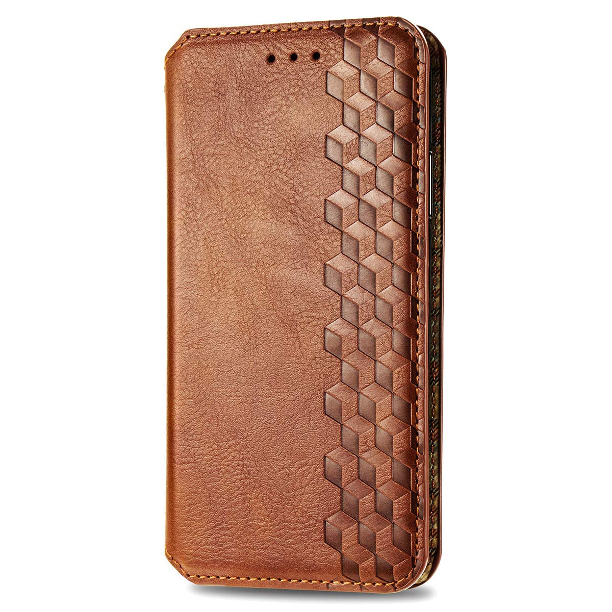 TANYOLeather Folio Case Suitable for Nokia 2.4, Premium PU/TPU Wallet Cover, with Magnetic, Card Slot, Kickstand, Flip Wallet Case. Brown