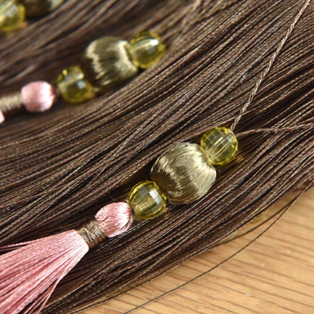 Curtain Tiebacks,Curtain Ties for Drapes,Luxury European Braided Hanging Balls Elegant Curtain Tassel Tiebacks Beads Window Drapery Holdback for Living Room Dec(Plum OneSize)