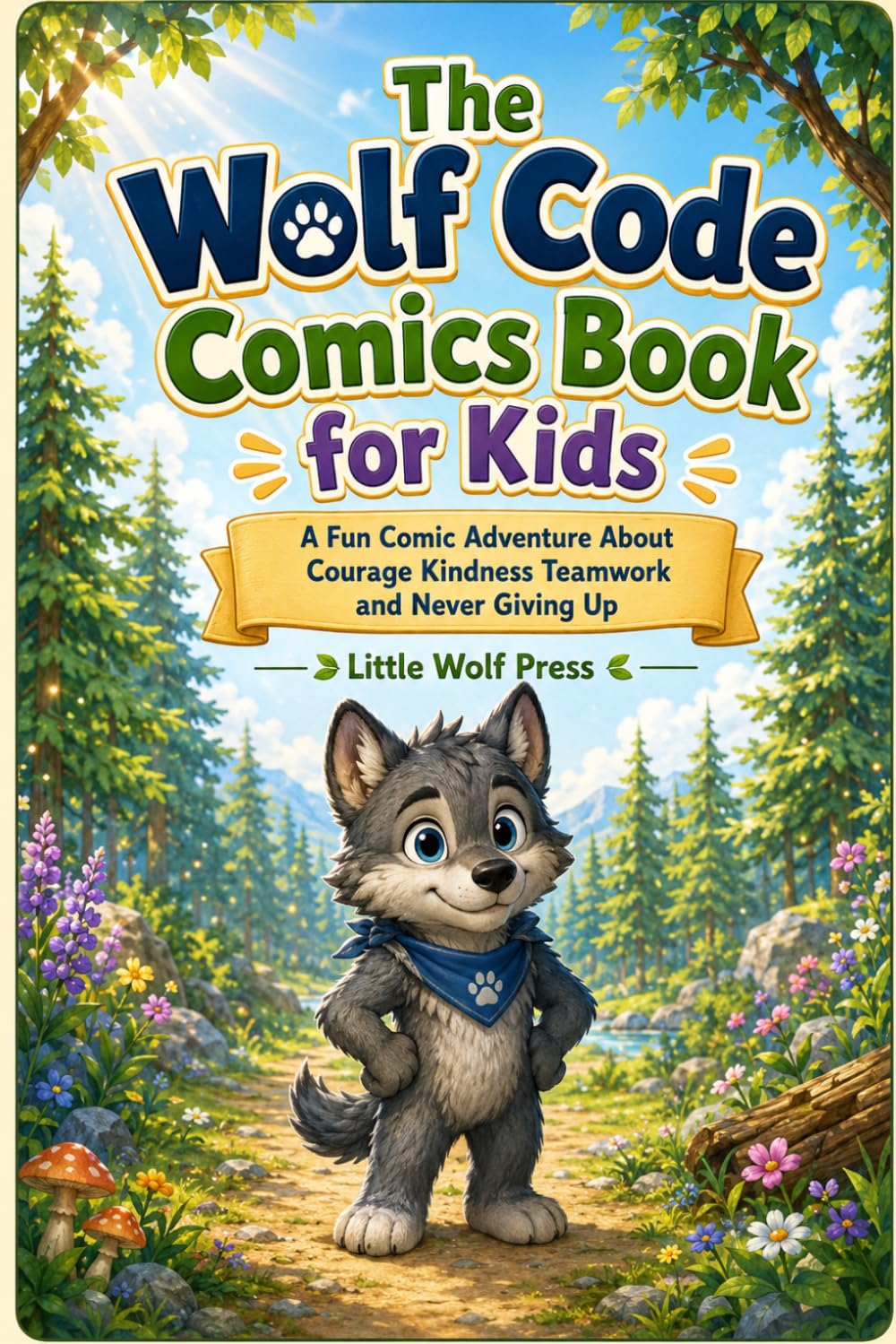 The Wolf Code Comics Book for Kids: A Fun Comic Adventure About Courage Kindness Teamwork and Never Giving Up