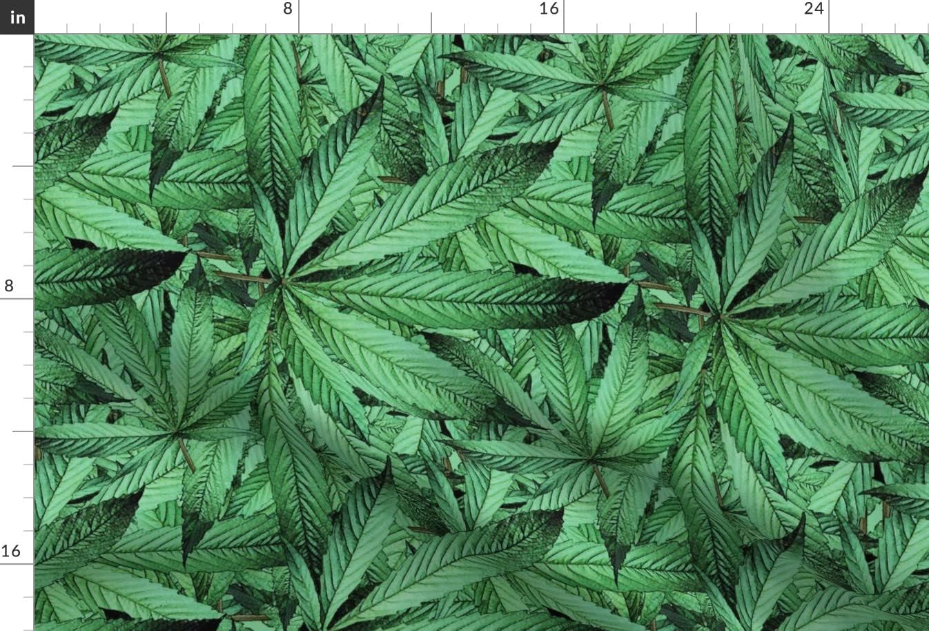 Spoonflower Fabric - Marijuana Cannabis Weed Grass 420 Green Leaf Printed on Upholstery Velvet Fabric Fat Quarter - Upholstery Home Decor Bottomweight Apparel