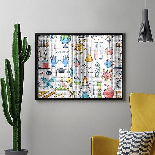 Miniatura 3 de Elementos de ciencia o química 5D, kits de pintura de diamantes de perforación completa, arte para decoración de pared del hogar, para adultos,