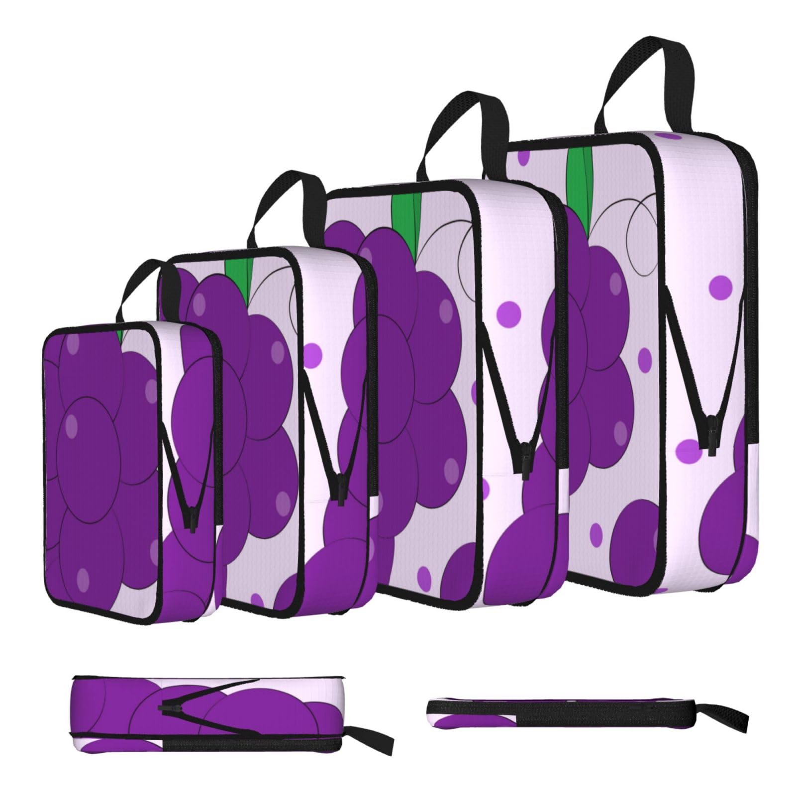 cartoon grapes Compression Packing Cubes 4 Piece Set