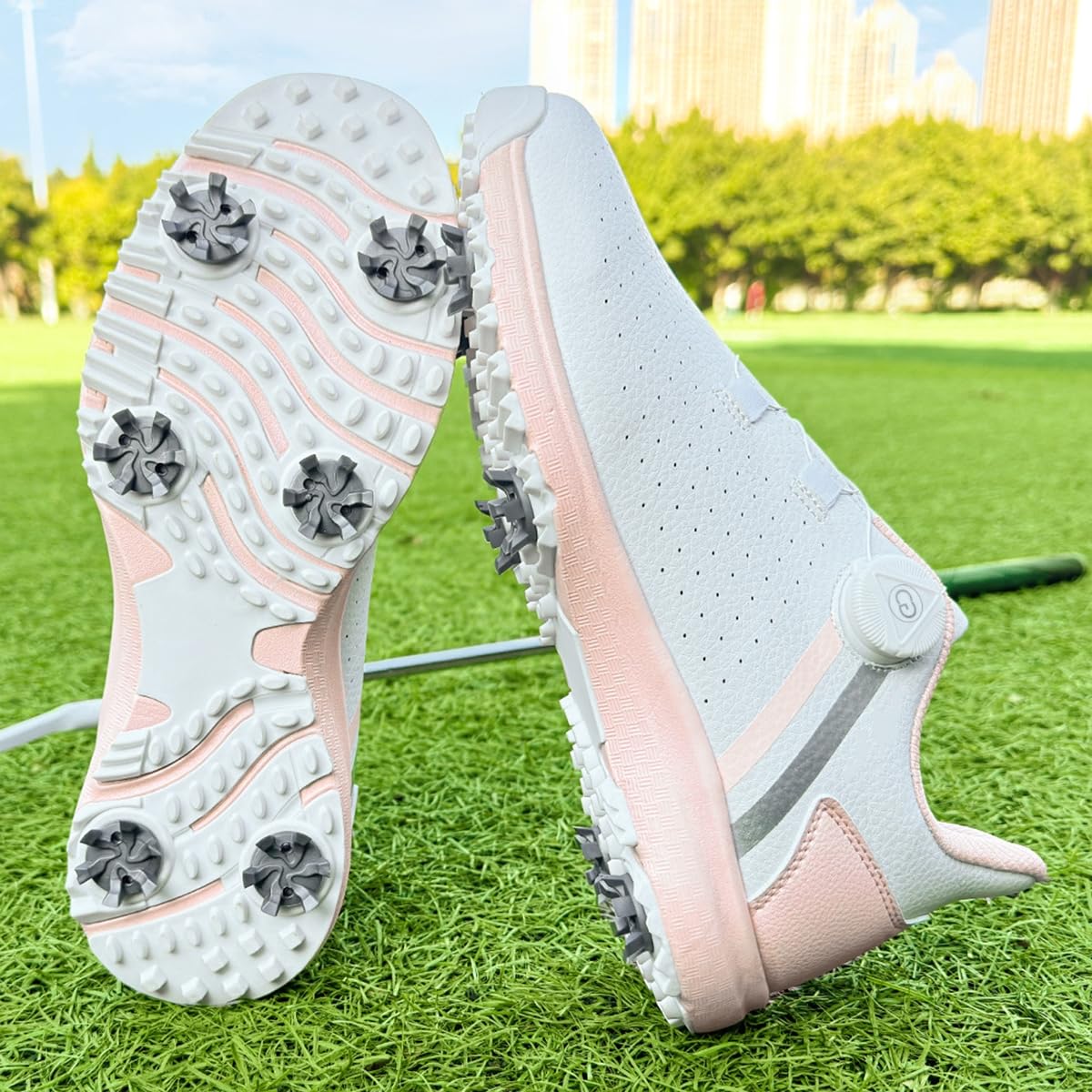 Zapatos De Golf Impermeables Mujeres Zapatillas De Entrenamiento De Golf Profesionales 6 Clavos Ligeras Antideslizantes Informales