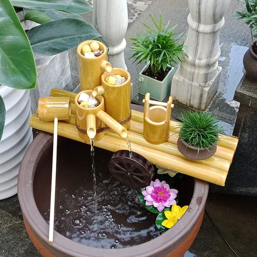 Japanese Garden Decoration,Bamboo Water Fountain Statue,Fish Tank Filter,Outdoor Garden Decorative Sculpture,Home Decor Ornaments Crafts,Bamboo Watera 50Cm Decoration,A 80Cm,A-40cm