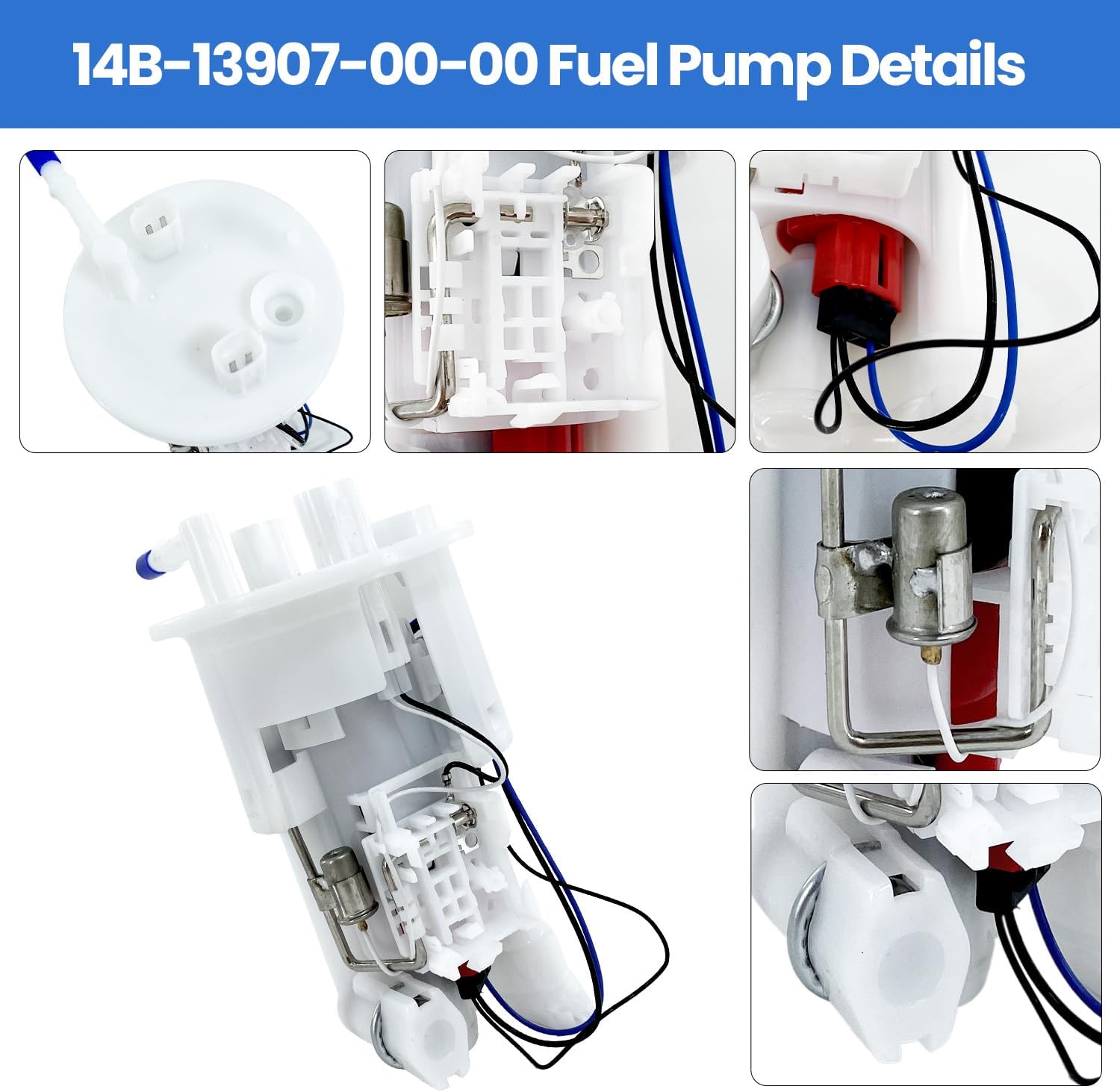 14B-13907-00-00, 14B-13907-20-00, 14B-13907-21-00 Fuel Pump Assembly fit for YAMAHA YZF-R1 2009-2014,YZF-R6 2011-2016