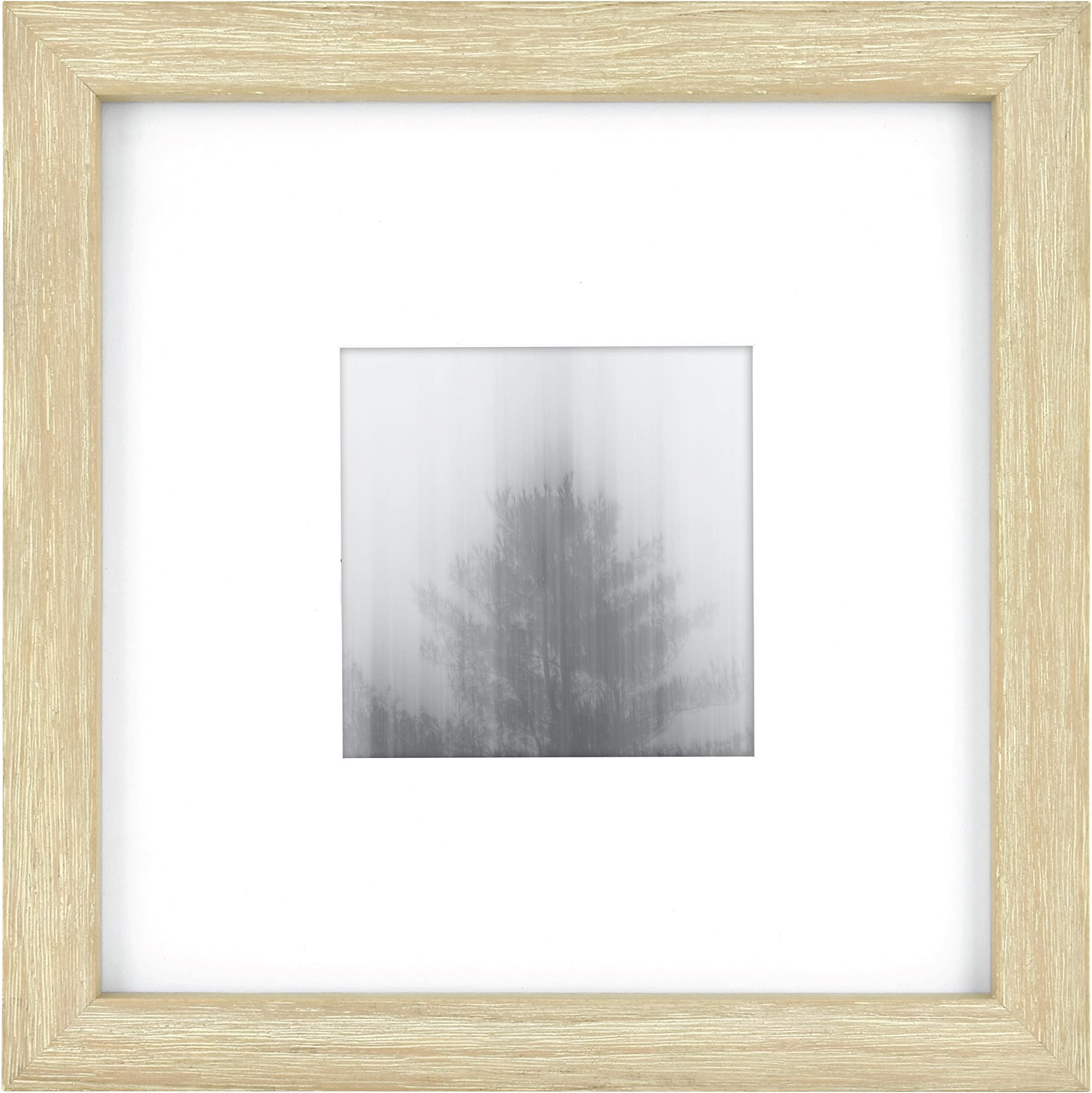 Master and Co.Gallery Wood Frame, Natural, 8 x 8 in matted to 4 x 4 in