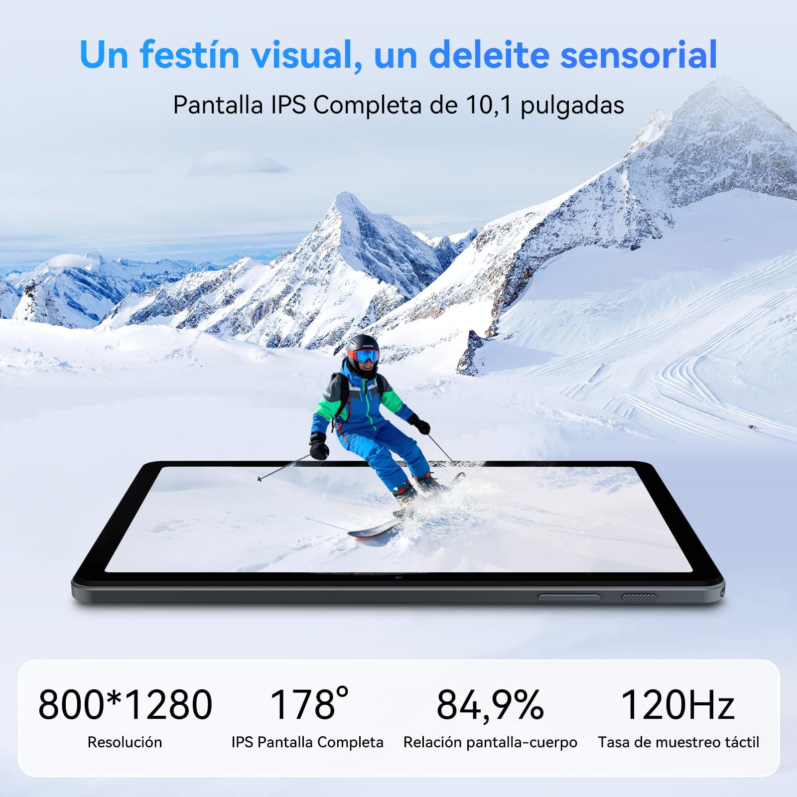 TABWEE Tablet con Teclado y Lapiz, 18GB RAM+ 128GB ROM | Tablet para Estudiantes, Android 15 Tablet 10 Pulgadas, 6000 mAh, Gemini AI, GPS, Face ID (Garantía de 4 Años)