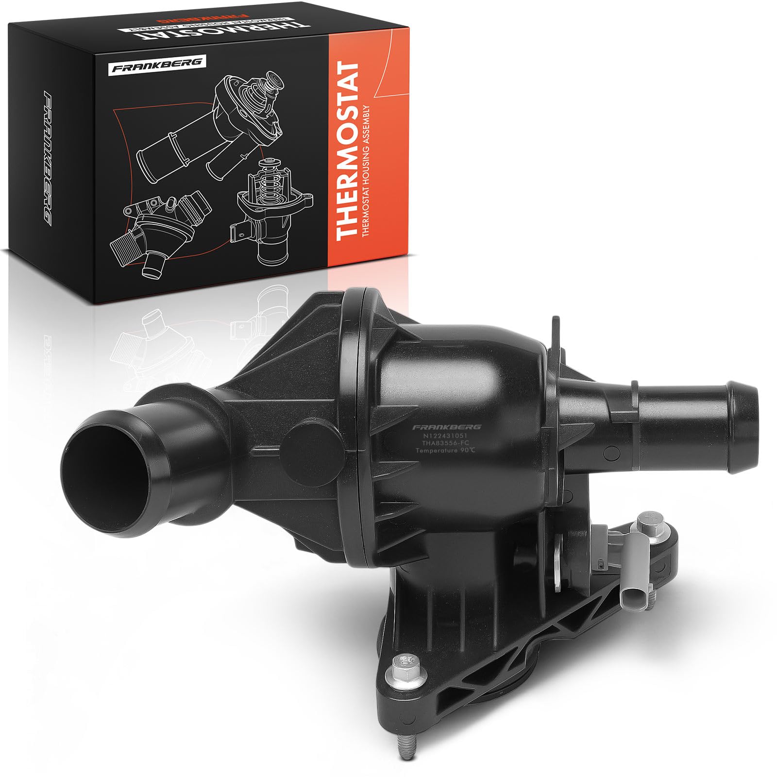 Frankberg Termostato del liquido di raffreddamento 2383556 | Compatibile con: Autobus Transit V363 FAD FBD, Autobus Transit Custom V362 F3, Transit V363 Box FCD FDD