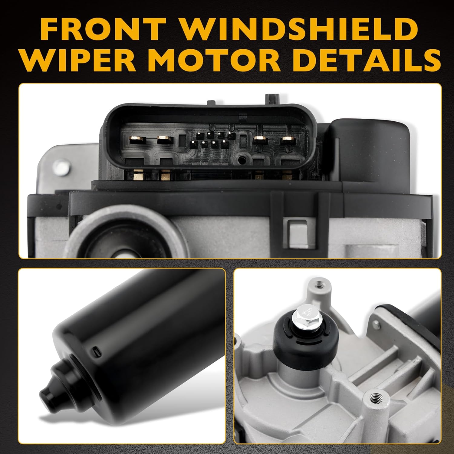 Front Windshield Wiper Motor Compatible with 2002-2009 Ford Explorer Expedition F150 F250 F350 F450 F550 Mustang Lobo Lincoln Mark Navigator Town Car Mercury Mountaineer Replace 85-2036 852036
