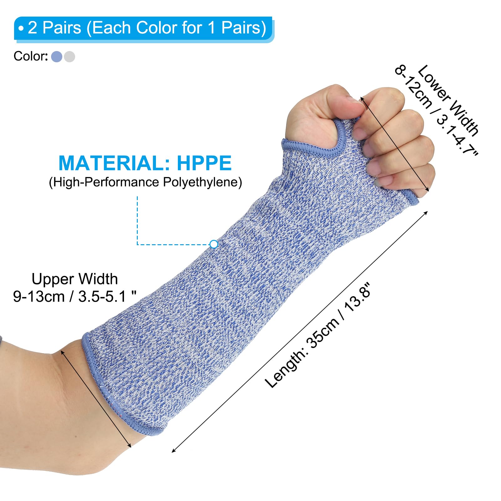 PATIKIL 14 Inch Cut Resistant Sleeve - Image 2