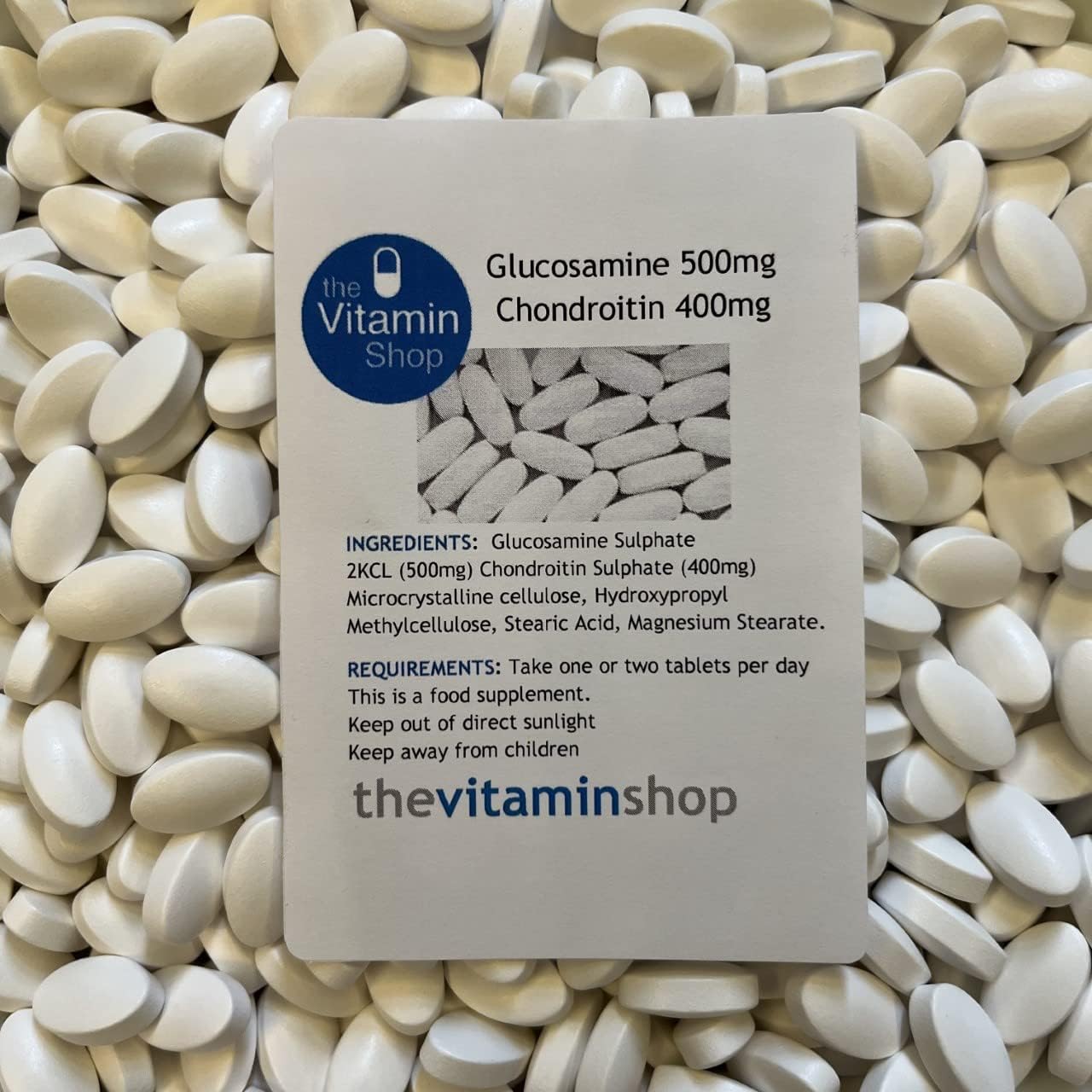 Glucosamine 500MG Chondroitin 400MG Extra High Strength Tablets Grip Sealed & Healthy Fresh