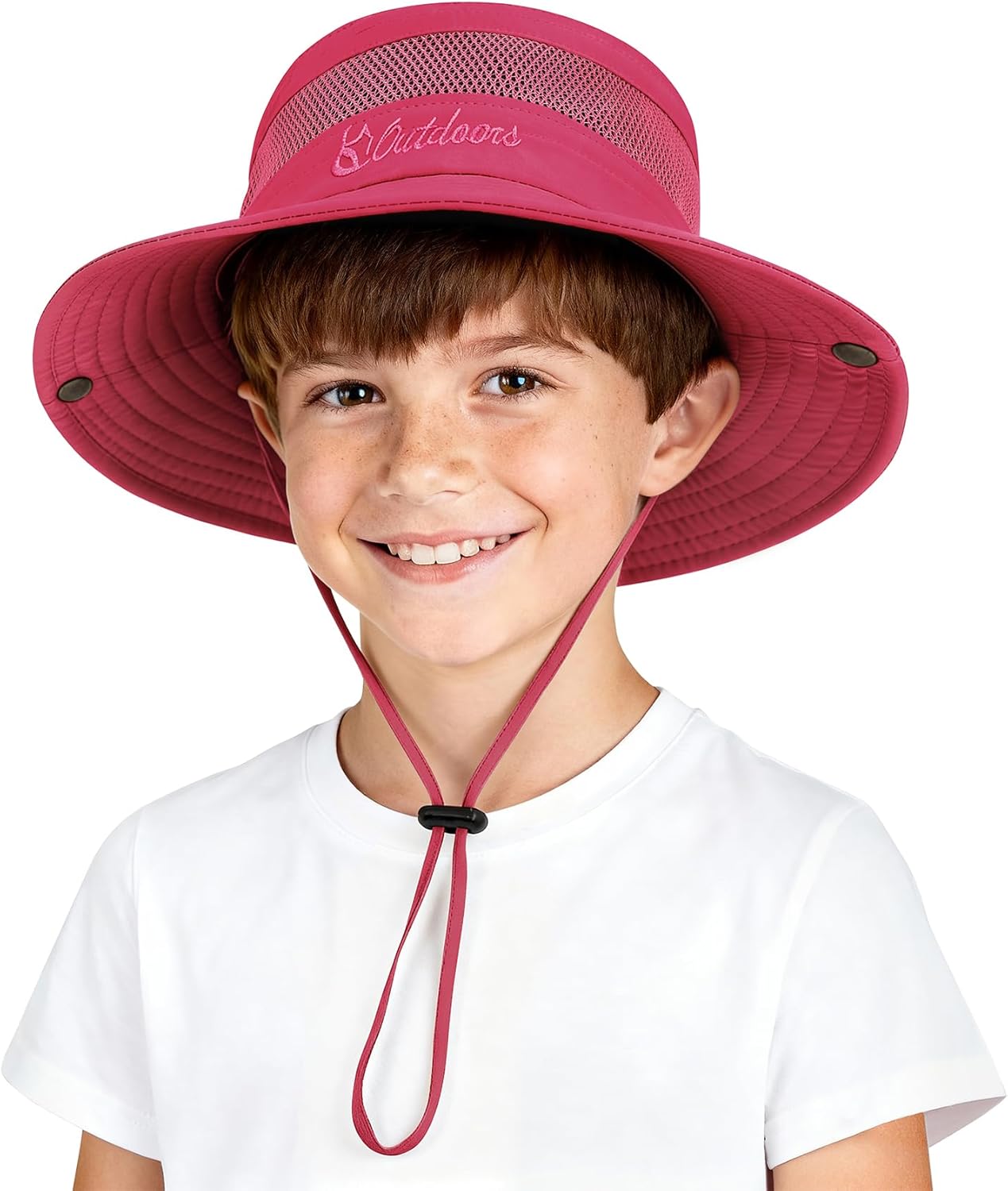 Durio Outdoor Kids Sun Hat UPF50+ Sun Protection Kids Bucket Hat Wide Brim Fishing Beach Safari Hats for Boys Girls 5-13