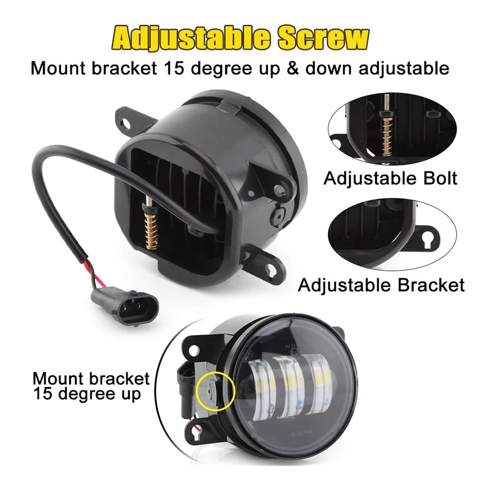 Feu Stop Phares antibrouillard pour Ford pour Focus pour MK7 pour MK2 pour MK3 pour Fusion Phares antibrouillard à LED Accessoires de voiture(Aluminum material A)
