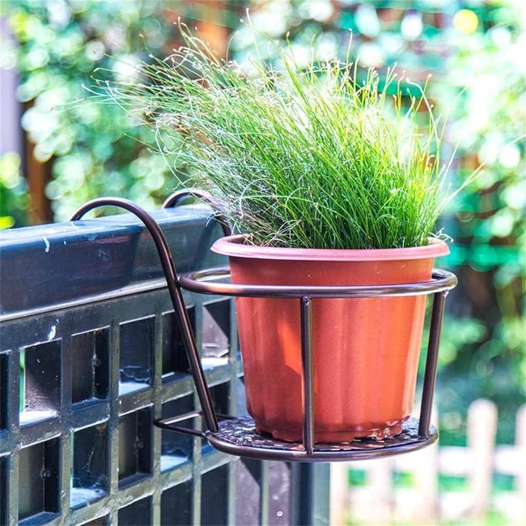 Metal Plant Stand Plant Shelf Hanging Rack Type Basin Window Shelf Stand Flower Home Balcony(E)