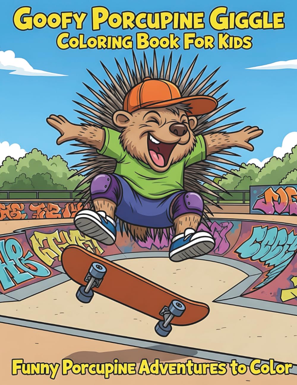Goofy Porcupine Giggle Coloring Book for Kids: Funny & Cute Animal Coloring Pages for Boys and Girls Ages 8-12: A Hilarious Activity Book with Silly ... Creativity, and Spark Laughter for Children