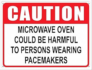 Pacemaker Caution Sign - 8"x12" Aluminum Tin Sign, Wall Decor for Home, Coffee Bar, Medical Office