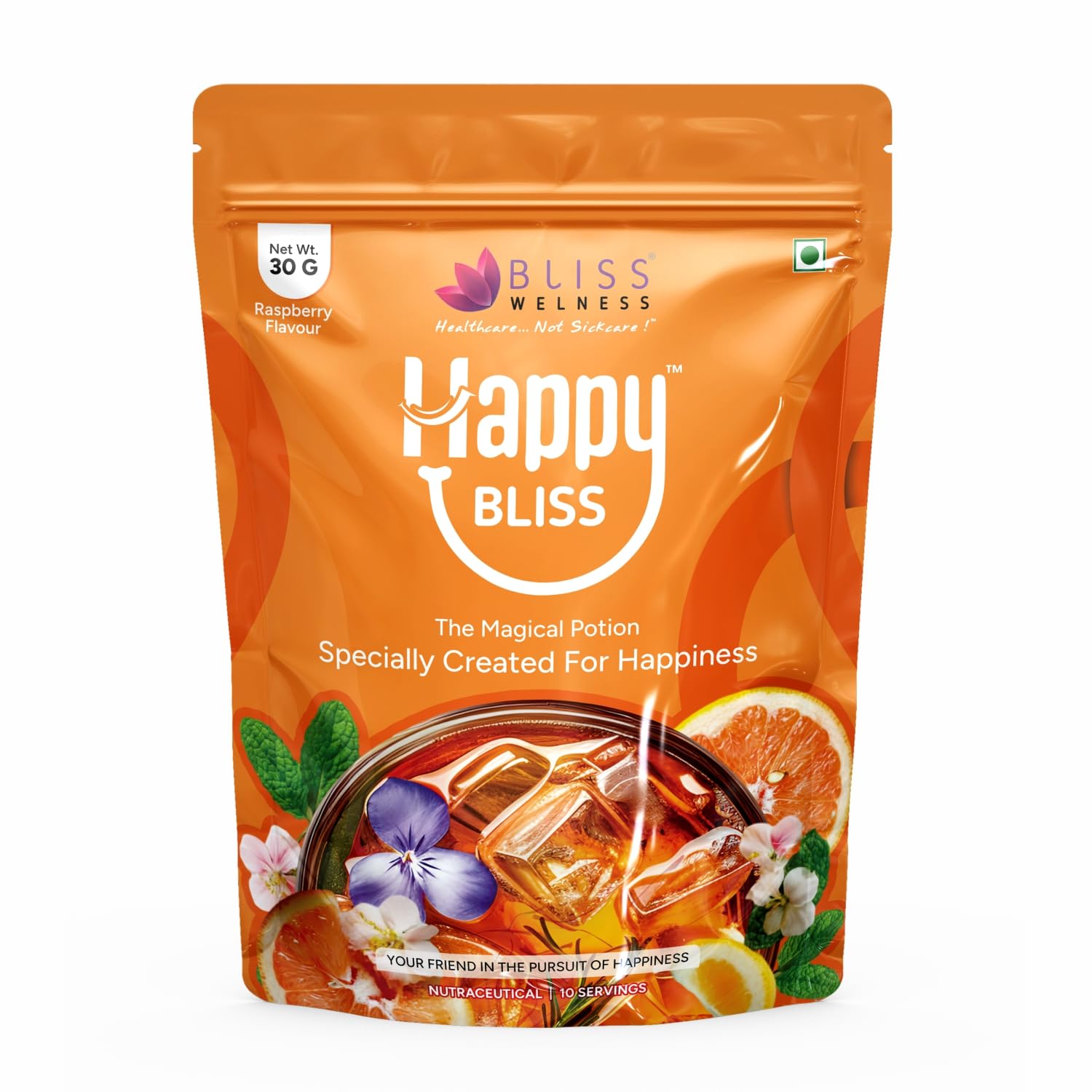Bliss Welness Happy Bliss : Happiness, Anxiety & Stress Relief Supplement | Natural Support for Calm, Mood, Anti Nervousness & Happy Hormones | Supports Balance of Cortisol, Dopamine, Endorphin, Serotonin & Oxytocin | Magnesium, KSM 66 Ashwagandha : 10 Servings-image-42