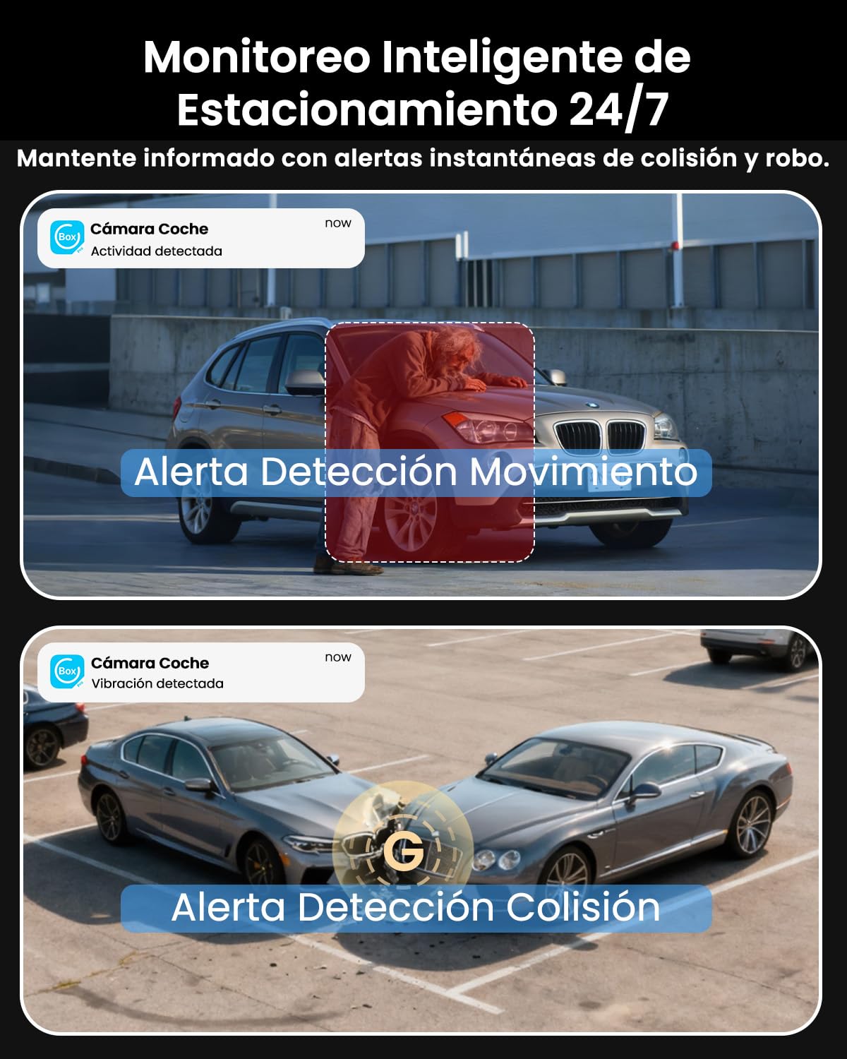 4G LTE Dashcam con SIM, Camara Vigilancia Coche Antivandalismo con GPS, Modo Parking 24/7, Alertas Movimiento, Acceso Remoto & Audio Bidireccional, Seguridad Antirrobo para Flotas y Familia, SD/Cloud