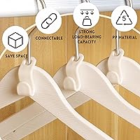 Vista 6 de 200 ganchos para colgar ropa, ganchos de conector de ropa, perchas en cascada para ahorrar espacio, organizador de armario, clips para perchas