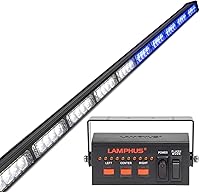 Vista 37 de LAMPHUS SolarBlast SBLS104 barra de luces LED de alerta de emergencia e indicación de tránsito, 47 pulgadas, 40 W - ÁMBAR AZUL, Rojo