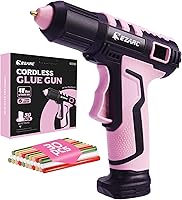 Vista 8 de EZARC Pistola de pegamento caliente inalámbrica con 30 mini barras de pegamento, kit de mini pistola de pegamento rápido de calentamiento en 15