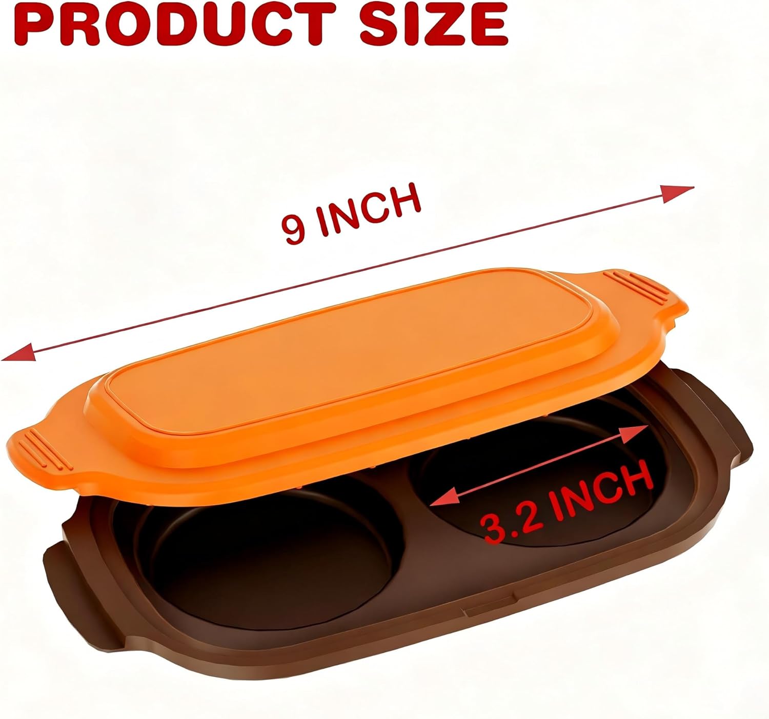 Microwave Egg Cooker, Microwave Egg Poacher | Cooker & Fryer for Breakfast Sandwiches | Maker for 2 Eggs | Dishwasher-Safe & BPA-free, Save Time,Portable for Home,Travel,Gifts (Orange)