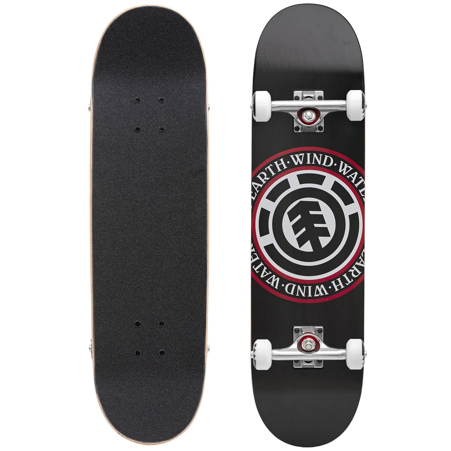 Skateboard Element Complete Skateboard Seal Logo 8,0 pollici, nero – tavola completa di alta qualità