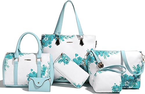 Miniatura 10 de 2E-youth Designer Purses and Handbags for Women Satchel Shoulder Bag Tote Top Handle Bag 1a-purple&amp;white, 1c-pink&amp;white, 1d-black&amp;blue,