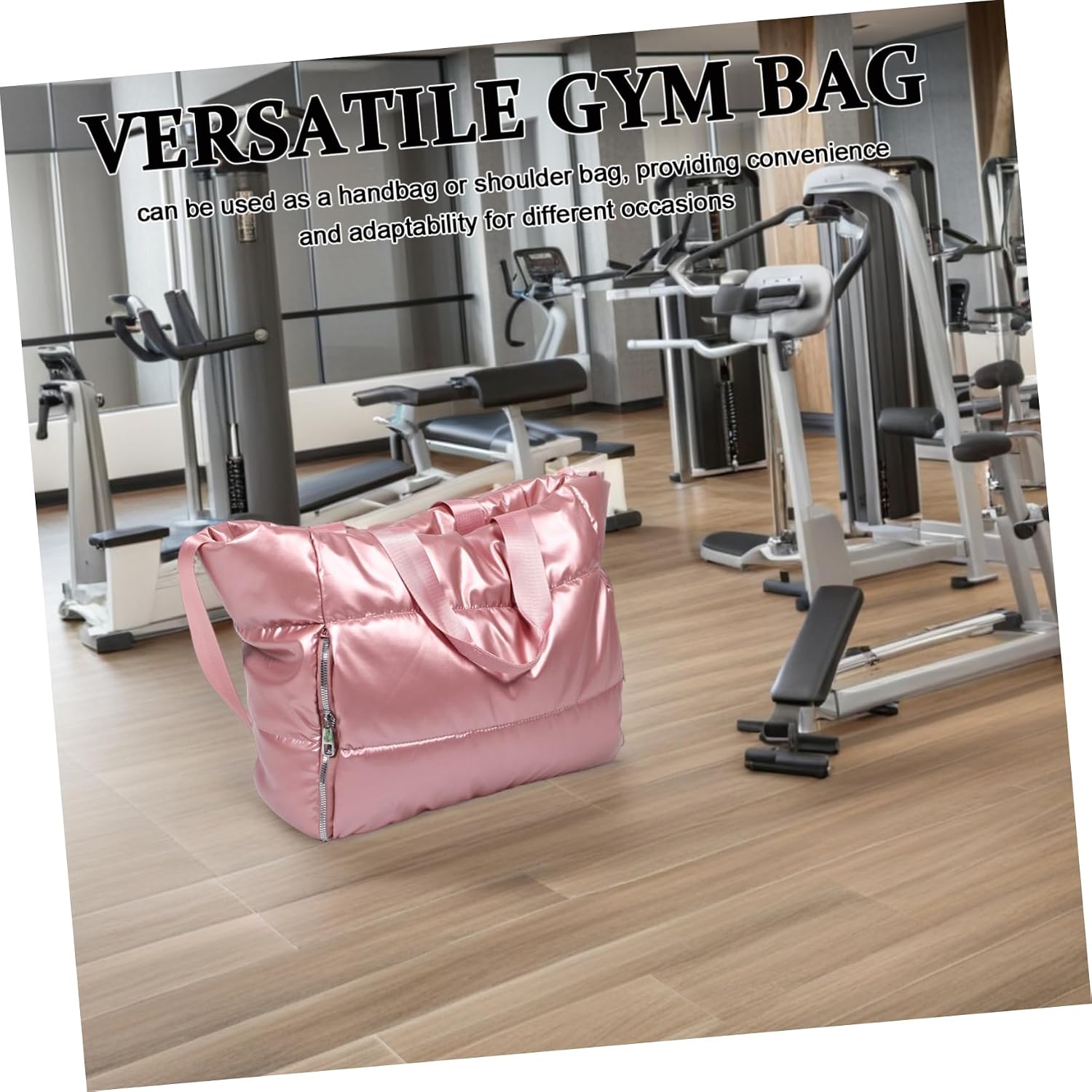 BESPORTBLE Gym Bag for Women Dry Wet Separation Fitness Tote for Yoga Swimming Travel Spacious Design with Handheld Shoulder Carry Options Pearl Pink