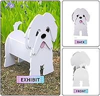 Vista 2 de Adorables macetas de interior para cachorros, maceta para mascotas y perros, maceta para suculentas con drenaje Shih Tzu, macetas para exteriores