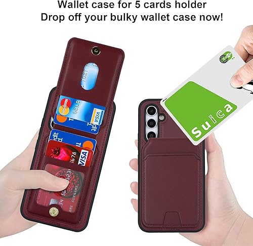 Miniatura 69 de Havaya Funda tipo cartera para Samsung Galaxy A54 0.18 oz para Samsung Galaxy A54 5G, funda con tarjetero y ranuras para tarjetas de crédito