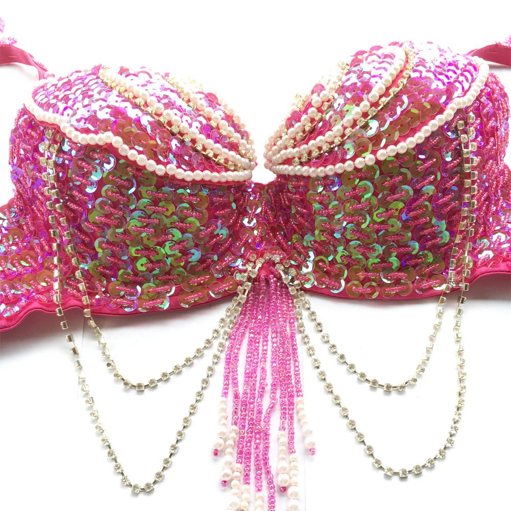 ROYAL SMEELA Gute Qualität und Rabatt Bauchtanz BH Gürtel Damen Bauchtanz Kostüm Set Damen Sexy Flamenco Karneval BH Gürtel Pailletten Tanzkleid