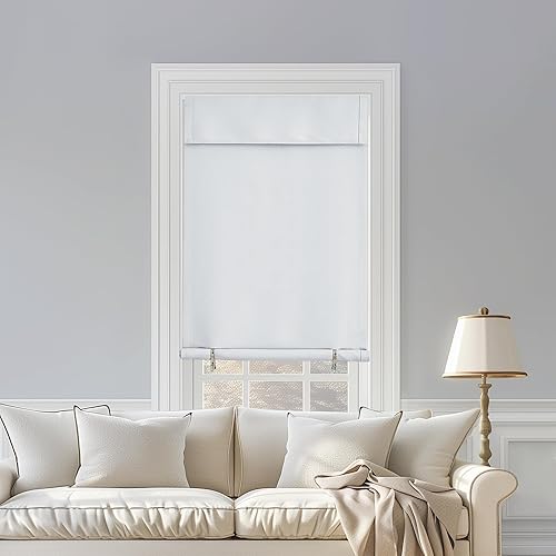 Vista 53 de NICETOWN Cortinas opacas cortas negras para puerta francesa, puerta lateral, cortinas portátiles ajustables con aislamiento térmico para cocina Negro