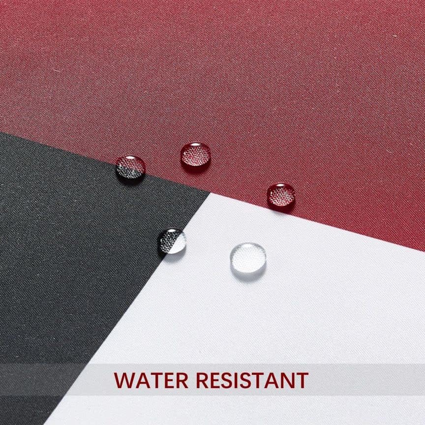 Miniatura 4 de YOSTEV Cortina de ducha moderna geométrica roja, roja y blanca impermeable para baño con 12 ganchos de metal, 72 x 72 pulgadas