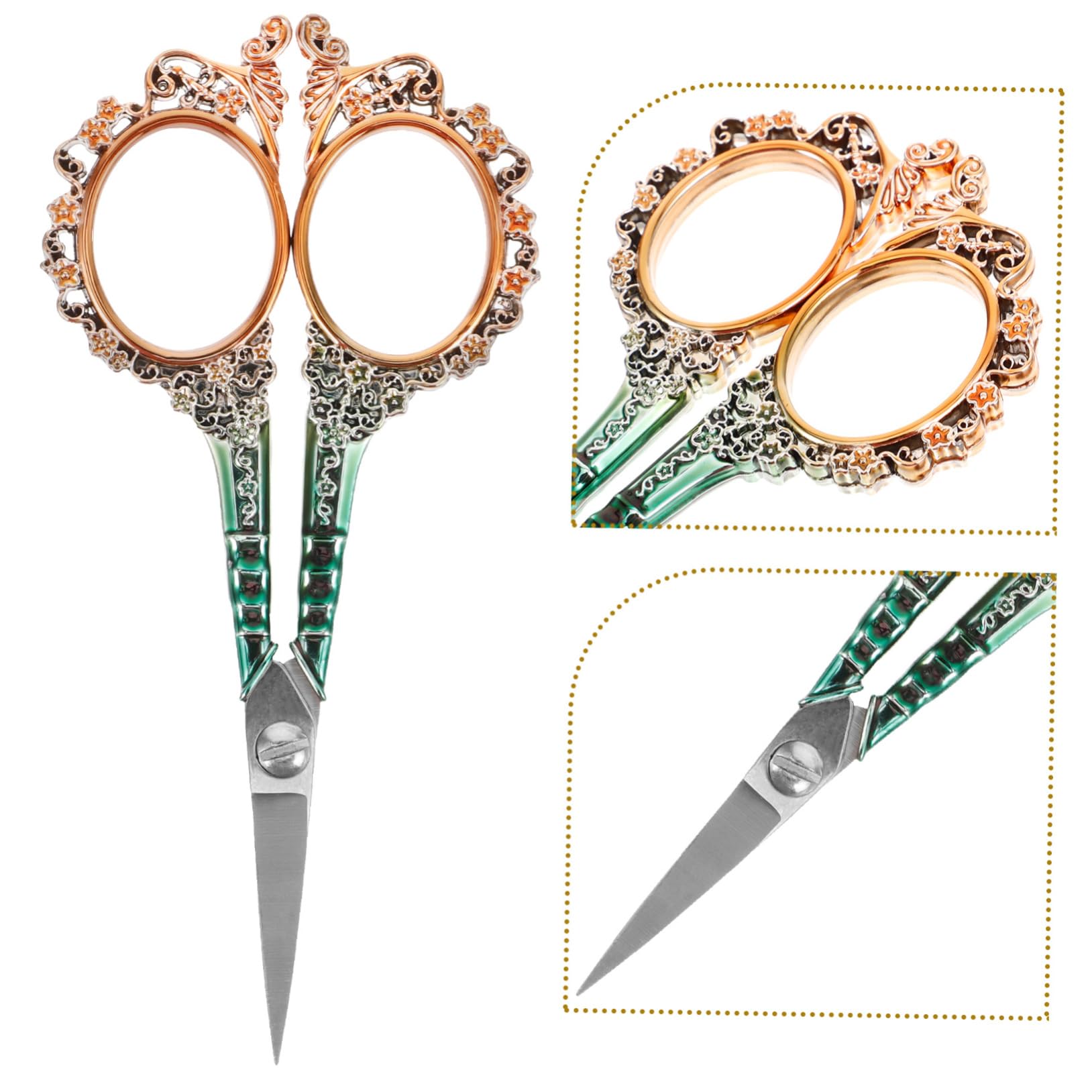 Uonlytech 4 Pezzi Plum blossom taglio sarto cucire ricamo cucito Strumenti da ricamo Accessori da ricamo Opere d'arte da ricamo aghi da ricamo mestiere Acciaio inossidabile